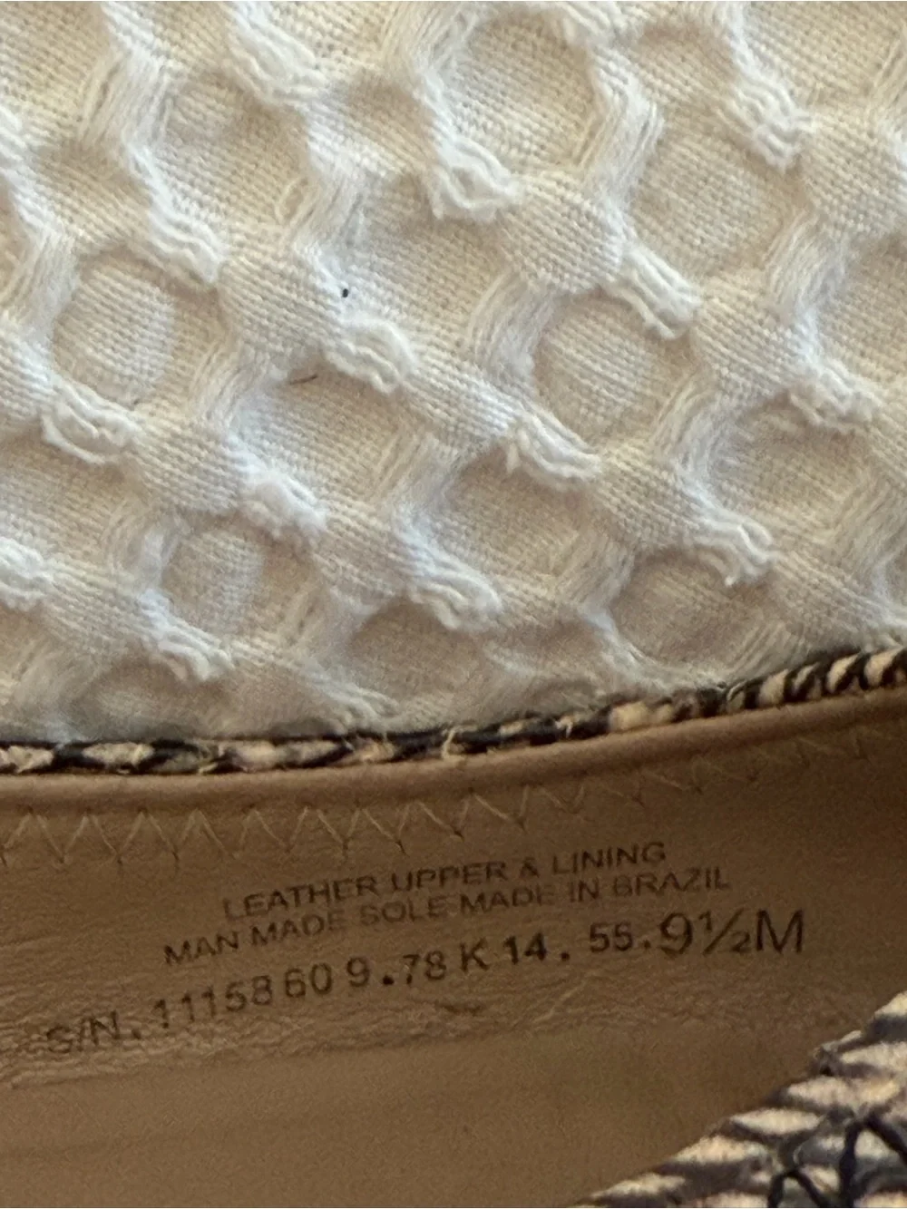 Tory Burch Reva Snake Print Leather Ballet Flats Logo 9.5